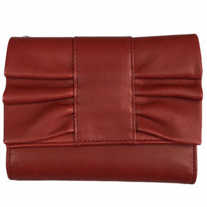 Furla Red Leather Clutch Wallet